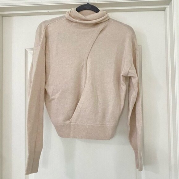 INTERMIX Cashmere Wool Blend Cutout Soft Turtleneck Sweater Size US Small - Picture 1 of 5